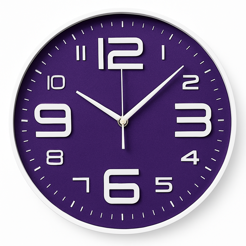 Horloge murale ronde design avec chiffres colorés 30cm Brief