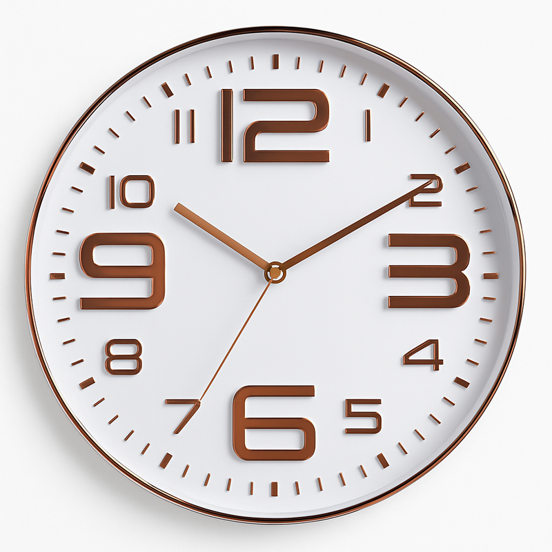 Horloge murale ronde design avec chiffres colorés 30cm Brief