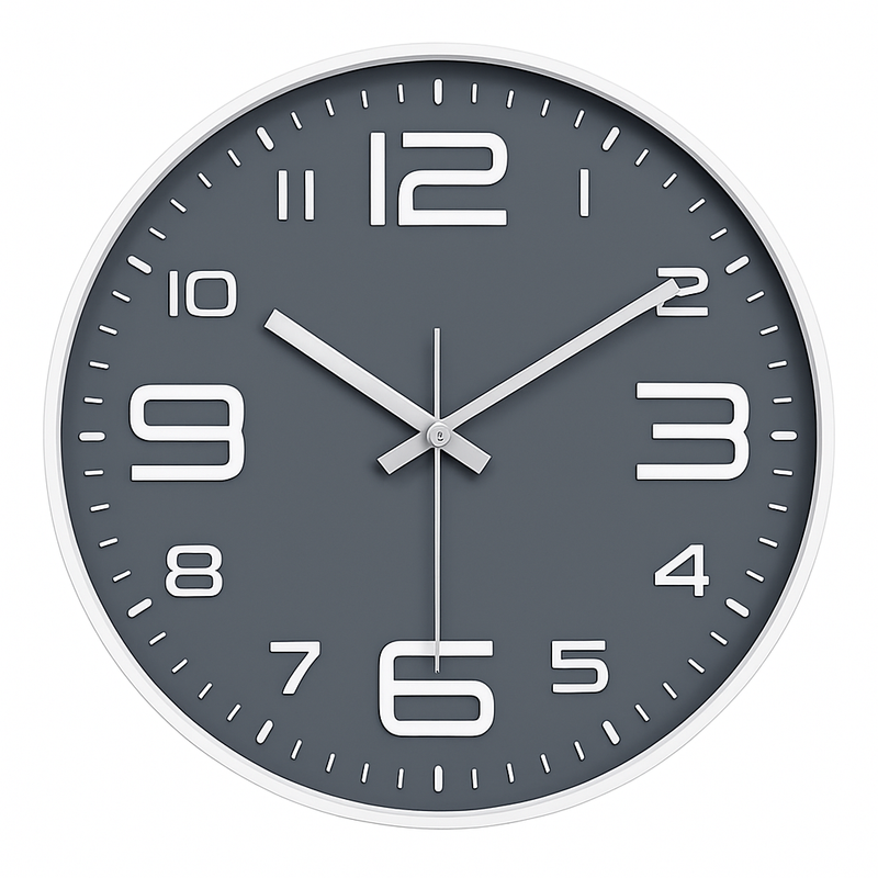 Horloge murale ronde design avec chiffres colorés 30cm Brief