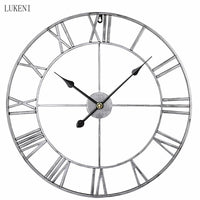 horloge murale ronde rétro 3D chiffres romains décoration intérieure