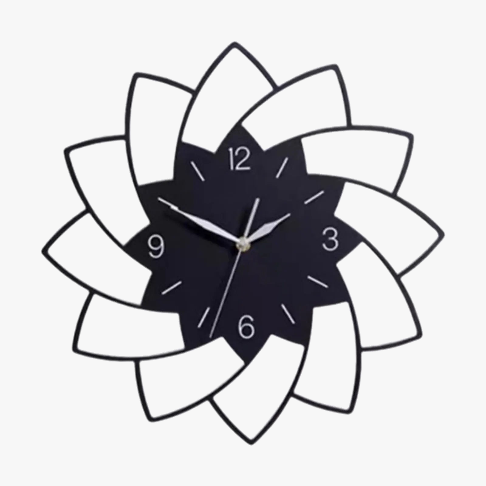 horloge murale silencieuse en forme de fleur décoration intérieure