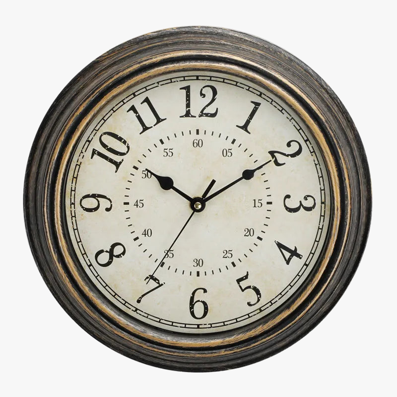 Horloge murale silencieuse style antique rétro créative à quartz