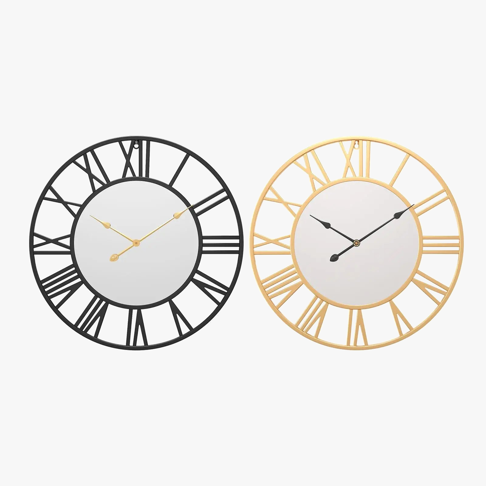 horloge silencieuse décorative avec chiffres romains pour cafés et magasins