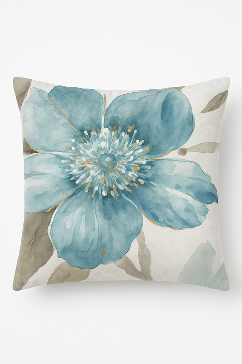 housse de coussin à motif floral feuilles de ginkgo