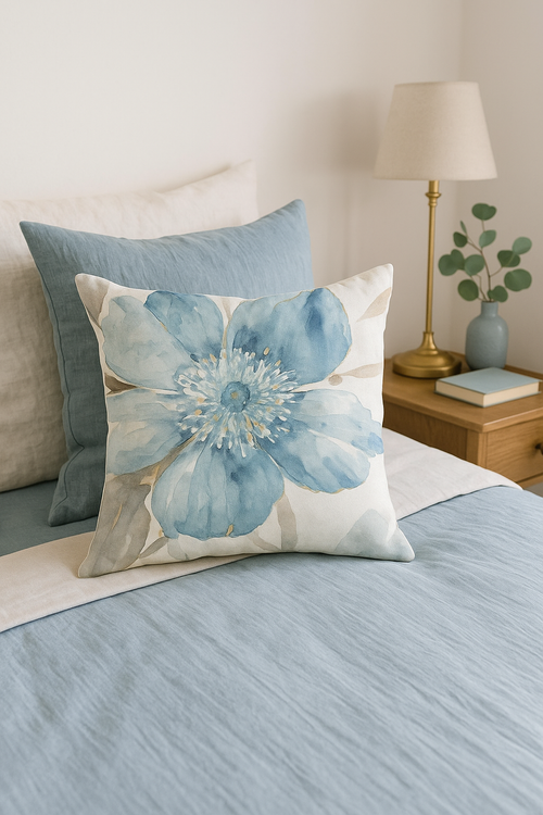housse de coussin à motif floral feuilles de ginkgo