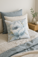 housse de coussin à motif floral ginkgo pour salon et chambre