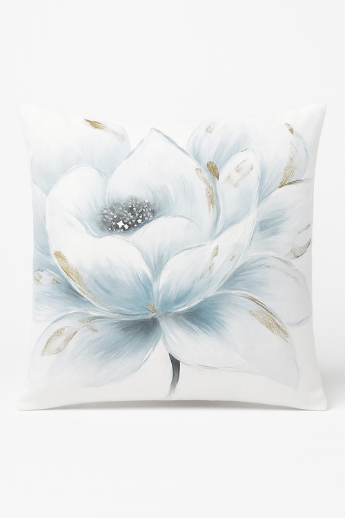 housse de coussin à motif floral ginkgo pour salon et chambre