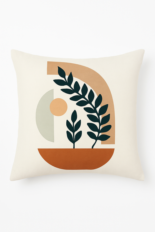 housse de coussin abstraite art plant 45 cm x 45 cm