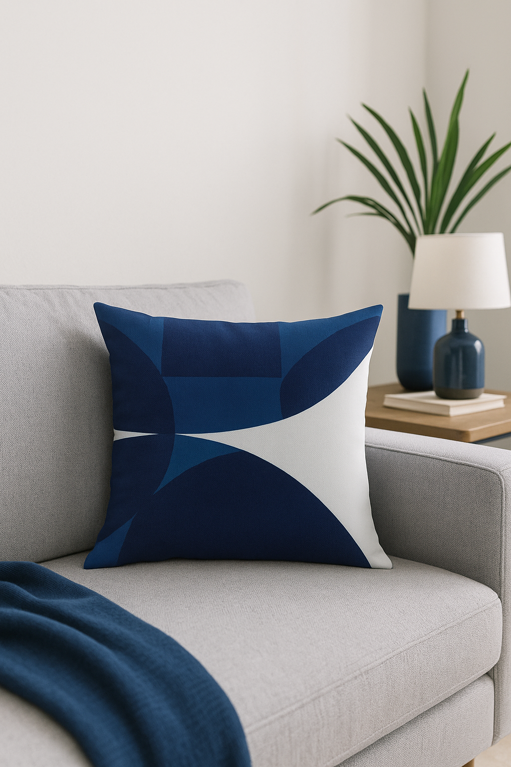 housse de coussin abstraite nordique pour salon moderne - vue 3 sur 2