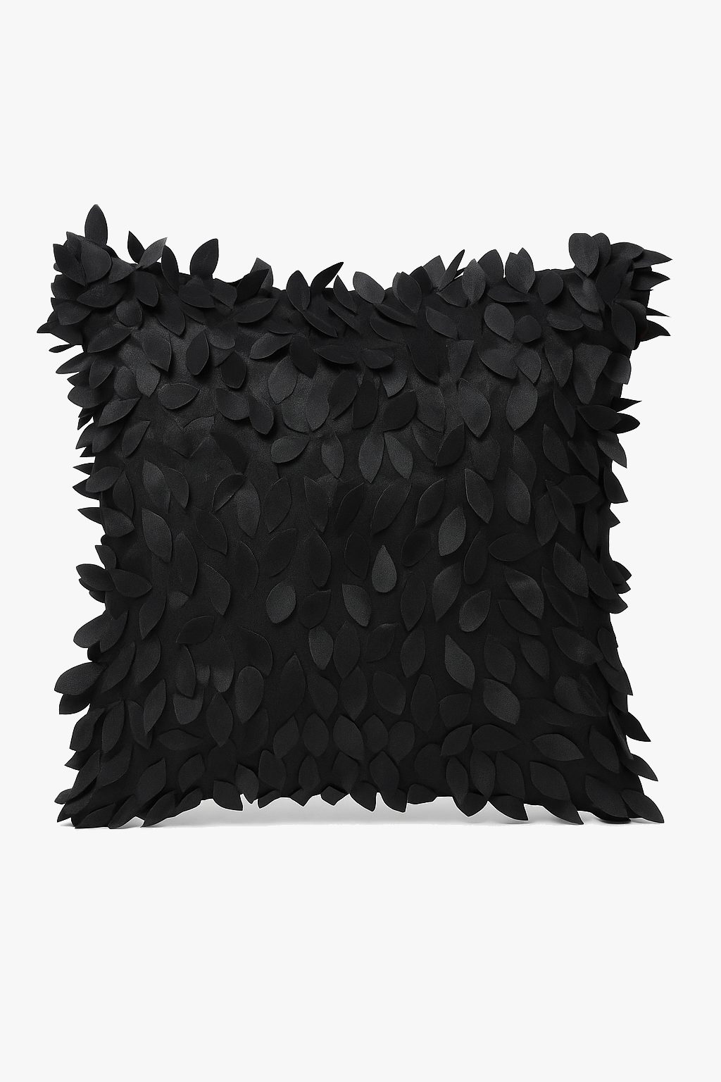 housse de coussin brodée 3d en forme de feuille décorative 42x42 cm