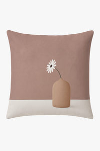 housse de coussin carrée art plant 45 cm design abstrait