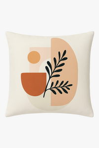housse de coussin carrée art plant 45x45 cm abstrait pour canapé
