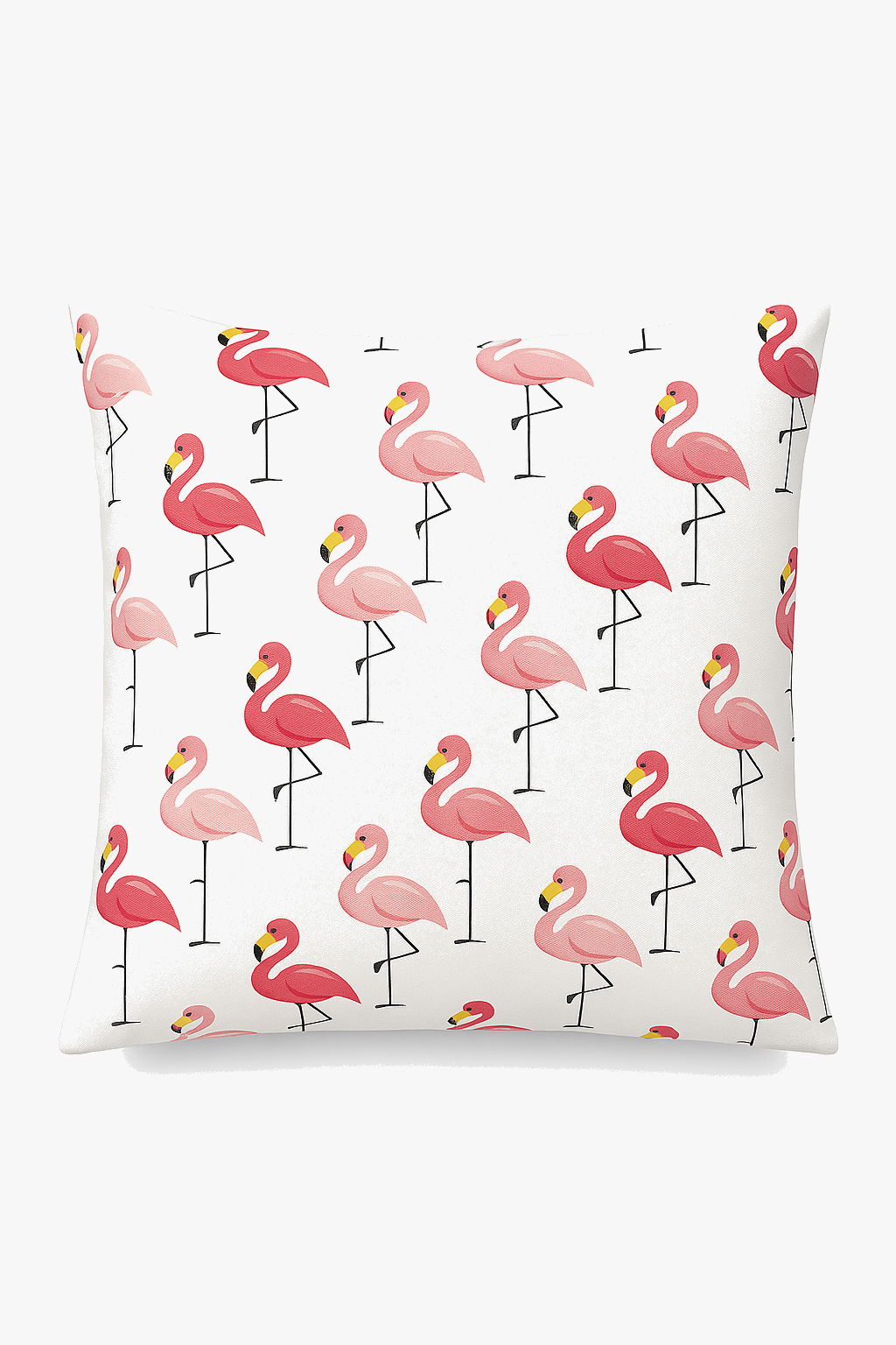 housse de coussin carrée motif flamant rose coloré pour décoration intérieure