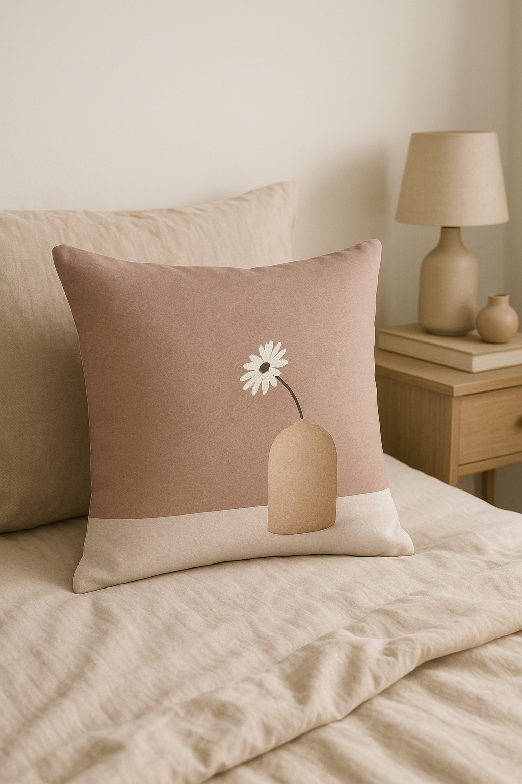 housse de coussin carrée art plant 45 cm design abstrait - vue 3 sur 2