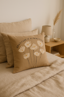 housse de coussin carrée géométrique marron chic et moderne