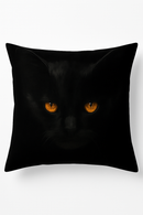 housse de coussin carrée imprimée chat noir décoratif