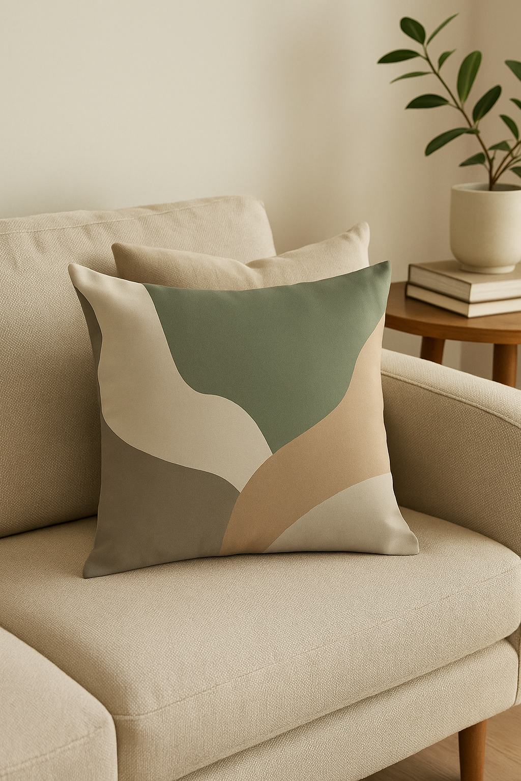 housse de coussin créative à motifs de feuilles vertes