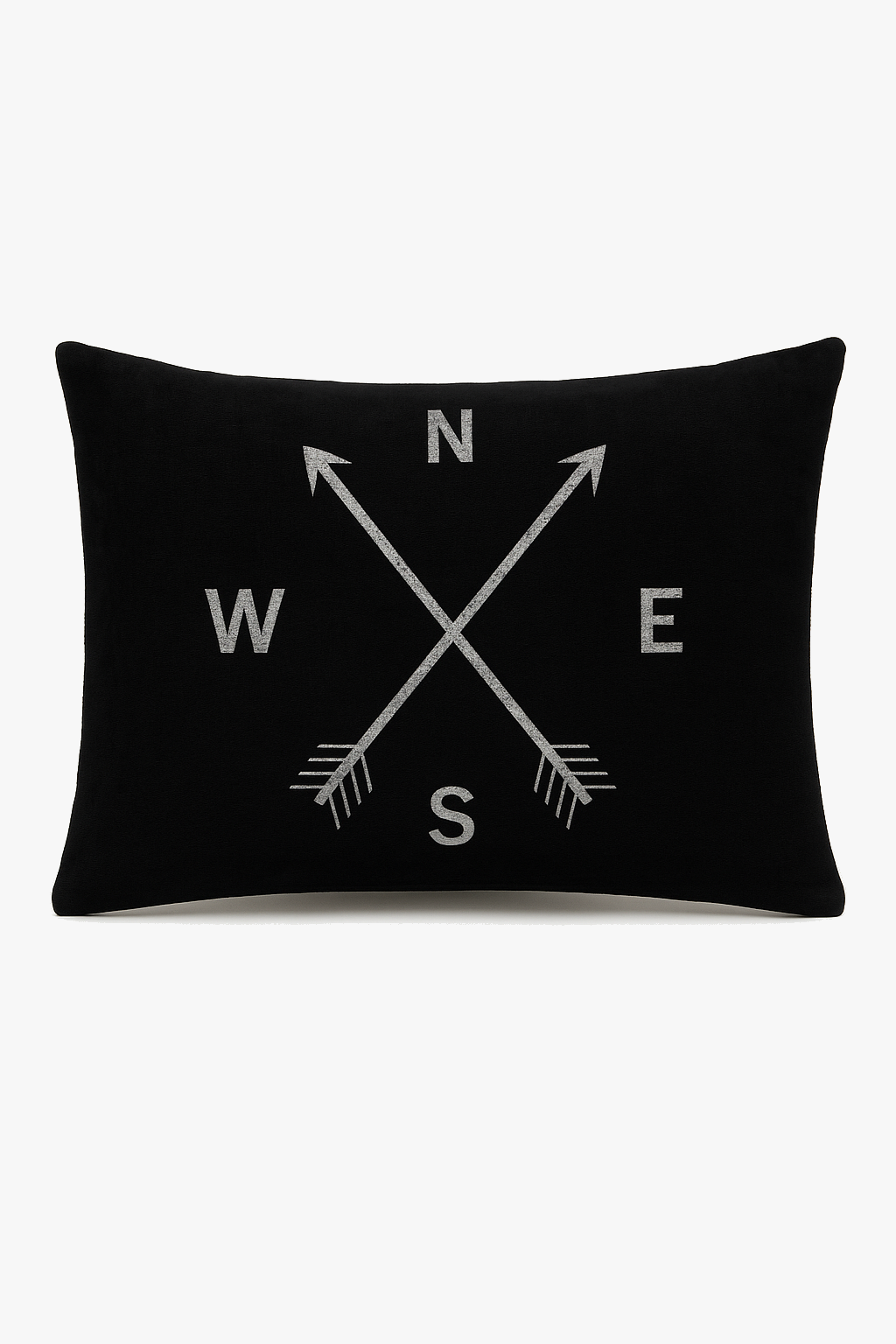 housse de coussin décoratif géométrique noir et blanc
