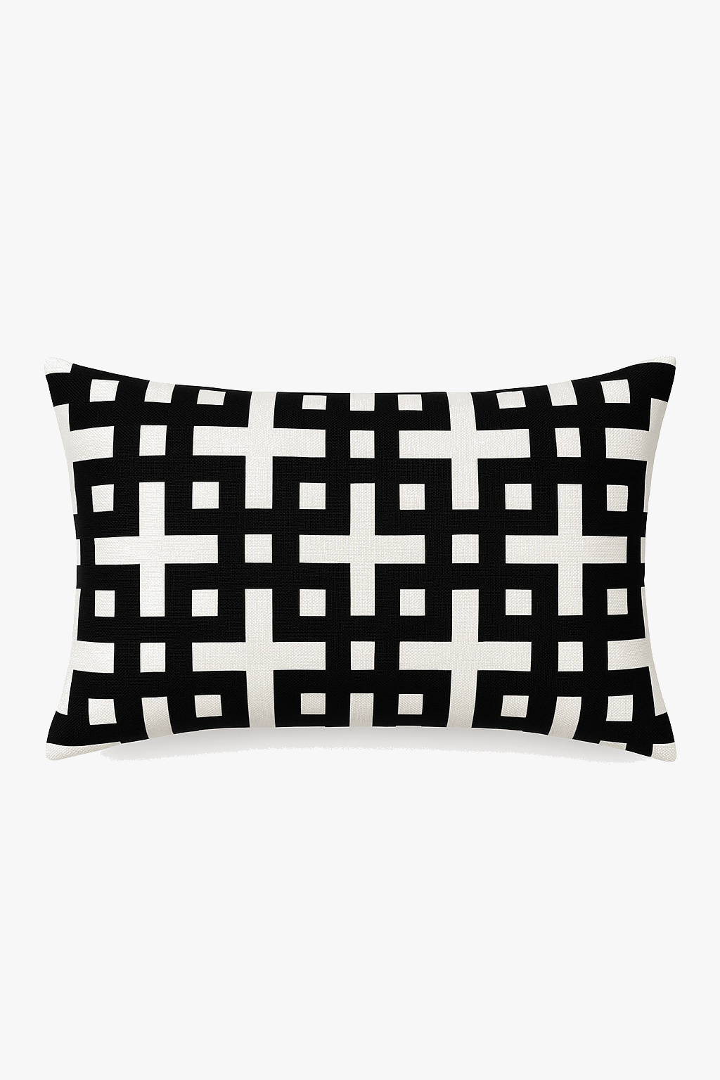 housse de coussin décorative géométrique noir et blanc