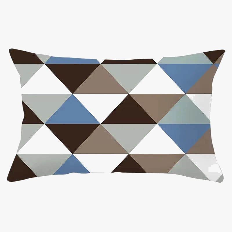 housse de coussin décorative géométrique noir et jaune 30 x 50 cm