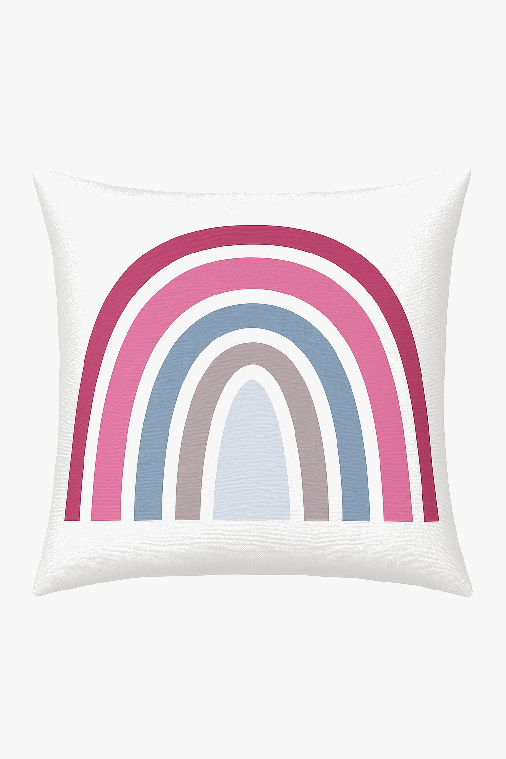 housse de coussin décorative imprimé arc-en-ciel géométrique cartoon