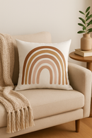 housse de coussin décorative arc-en-ciel géométrique pour canapé