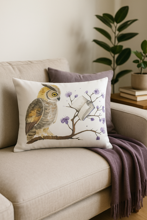housse de coussin décorative avec motif animaux mignons