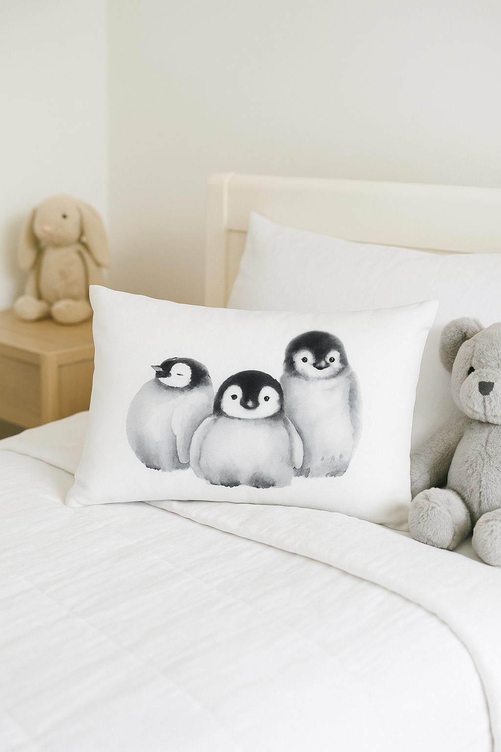 housse de coussin décorative avec motif animaux mignons - vue 3 sur 2