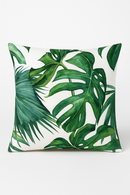 housse de coussin décorative motif cactus et plantes tropicales