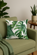 housse de coussin décorative motif cactus et plantes tropicales