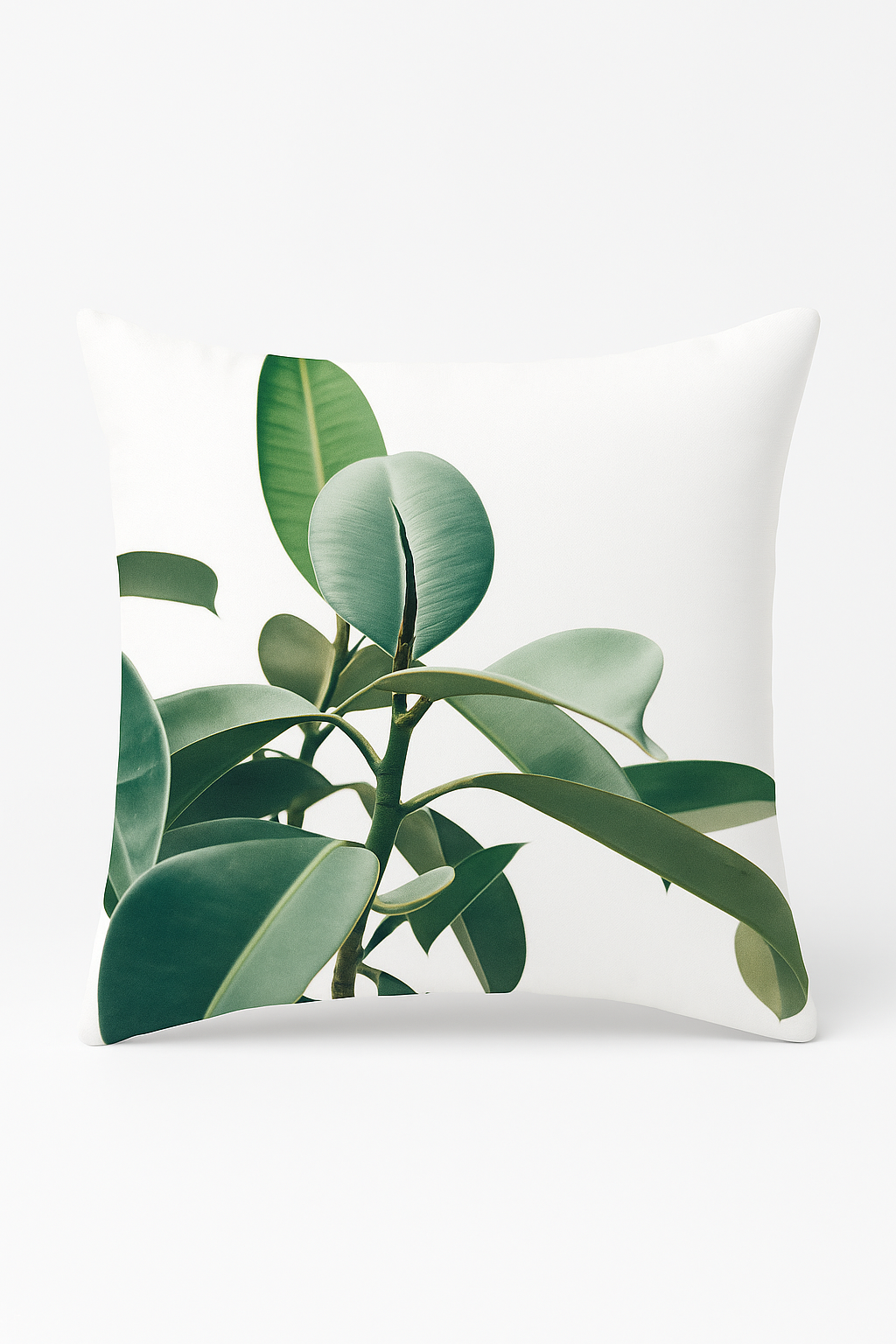 housse de coussin décorative motif cactus et plantes tropicales