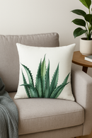 housse de coussin décorative motif cactus et plantes tropicales
