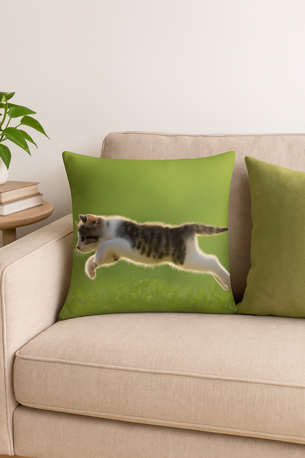 housse de coussin décorative motif chat mignon pour intérieur