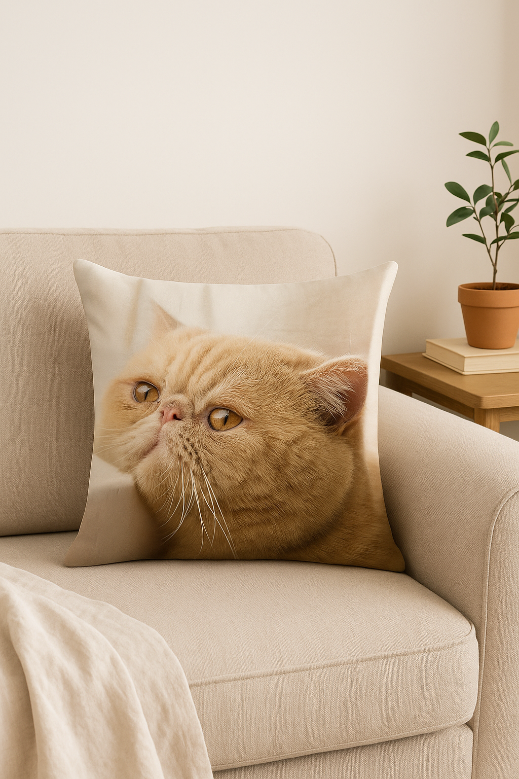 housse de coussin décorative motif chat mignon pour intérieur - vue 3 sur 2