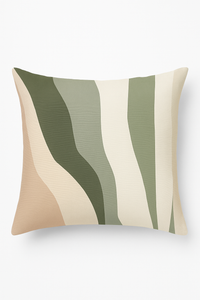 housse de coussin décorative motif floral vert abstrait