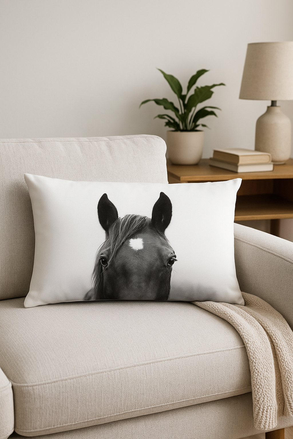 housse de coussin décorative motif petits animaux chiot chat - vue 3 sur 2