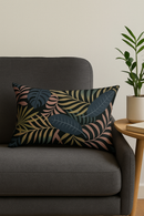 housse de coussin décorative motifs tropicales vertes 30 x 50 cm