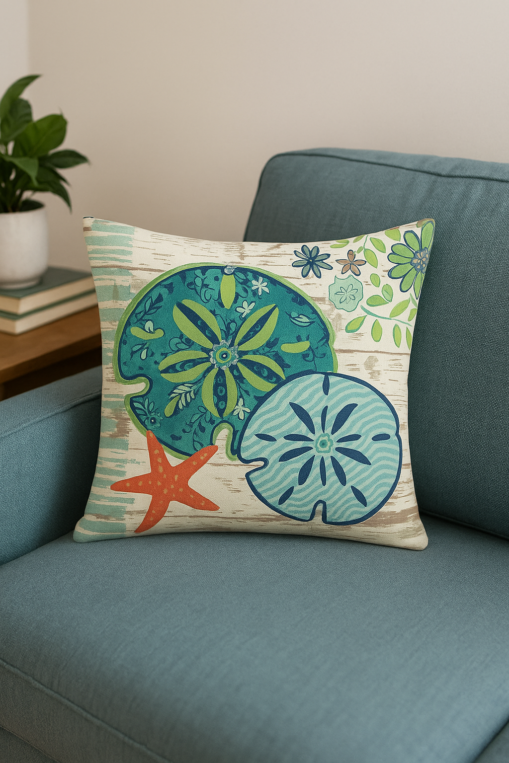 housse de coussin décorative tortue marine motif animal