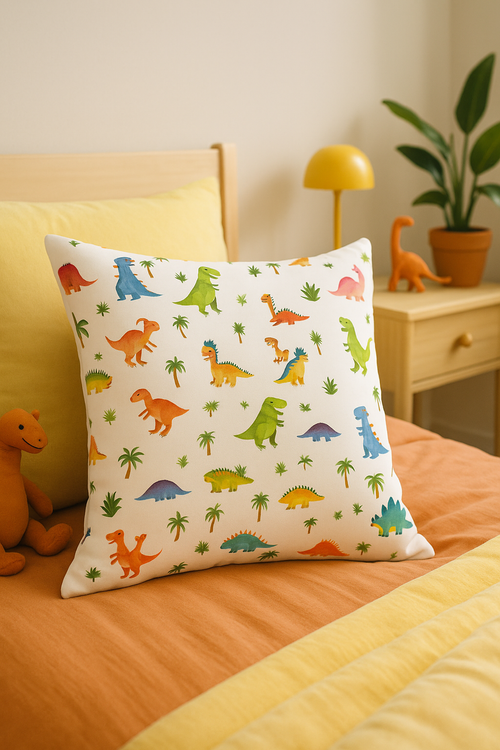 housse de coussin dinosaure mignon décoration luxe pour la maison