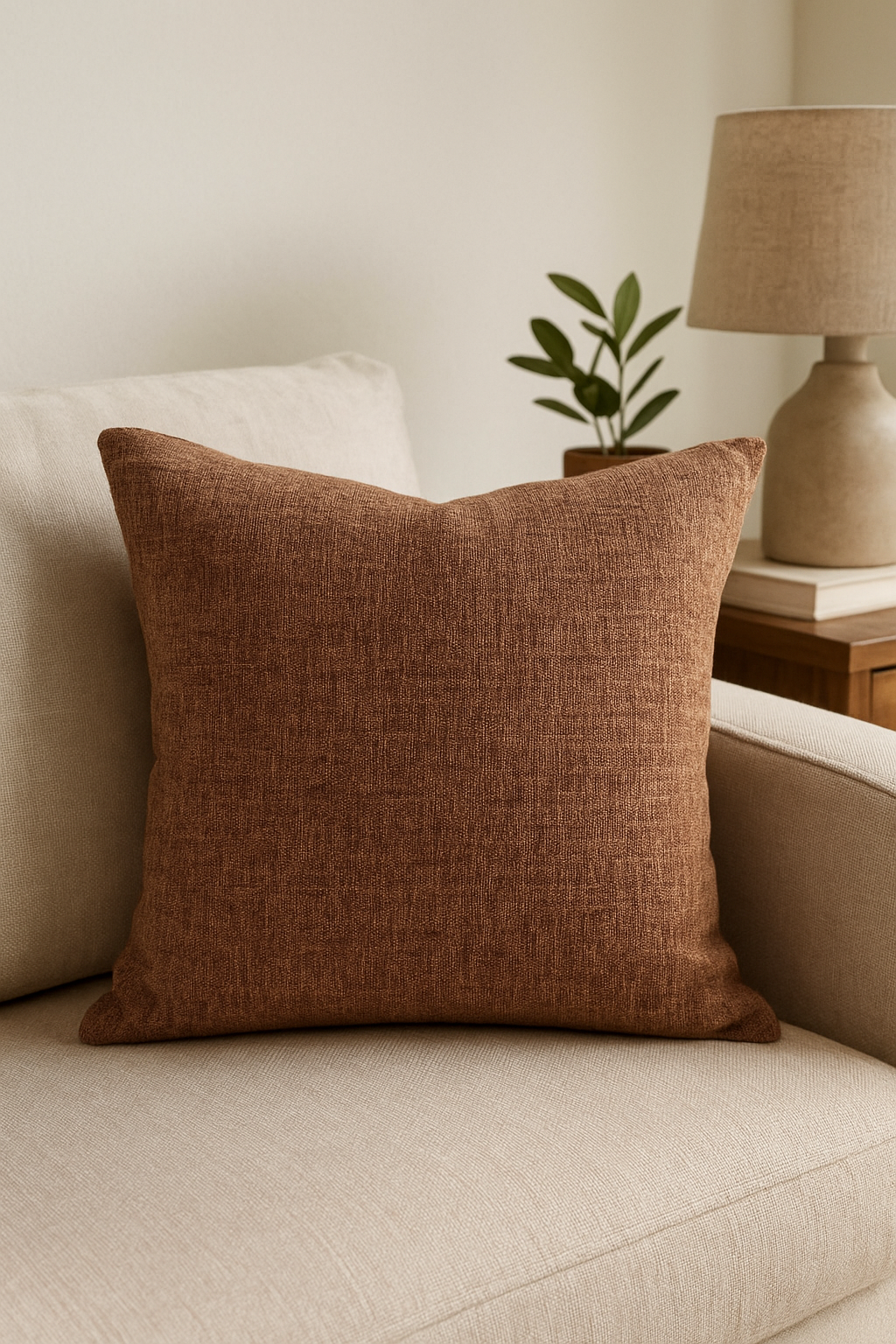 housse de coussin en lin épais personnalisable pour votre décoration intérieure - vue 3 sur 2