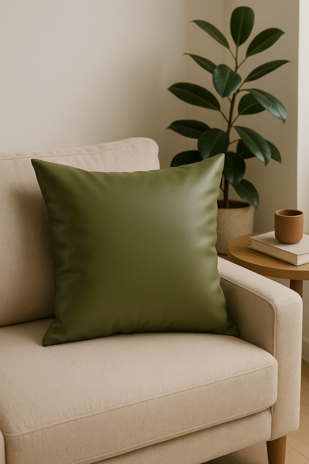 housse de coussin en similicuir pour canapé et salon - vue 3 sur 2