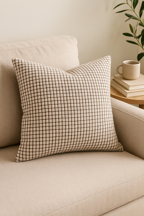 housse de coussin en velours à motif grain de maïs grande taille