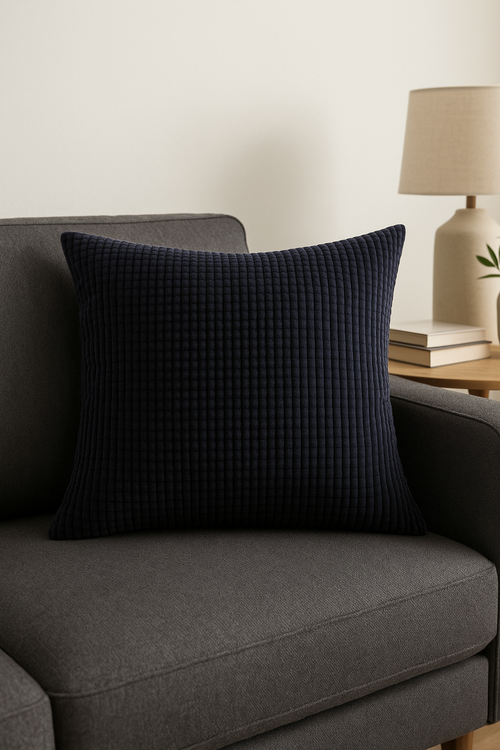 housse de coussin en velours côtelé décoratif pour canapé ou lit