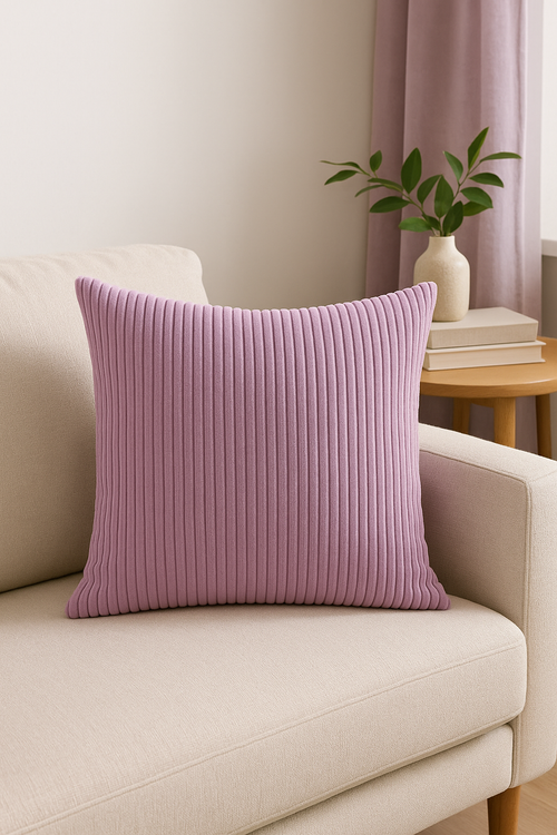 housse de coussin en velours côtelé rayé disponible en plusieurs tailles
