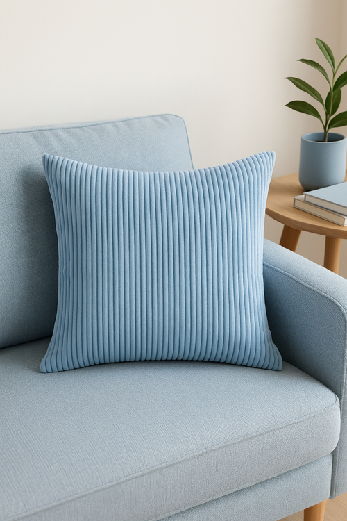 housse de coussin en velours côtelé rayé plusieurs tailles disponibles