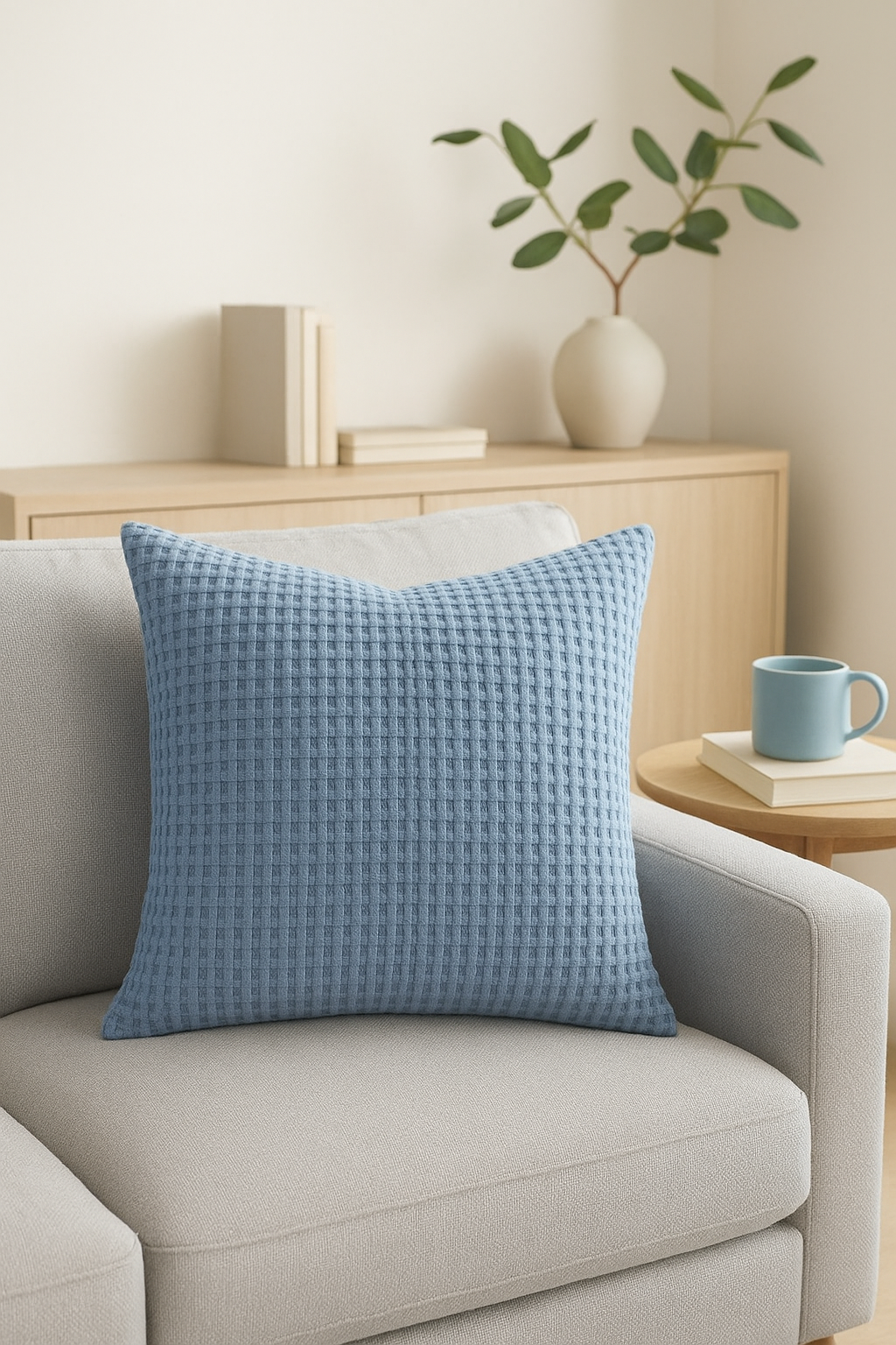 housse de coussin en velours côtelé unie 30x45 35x50 40x60 cm - vue 3 sur 2