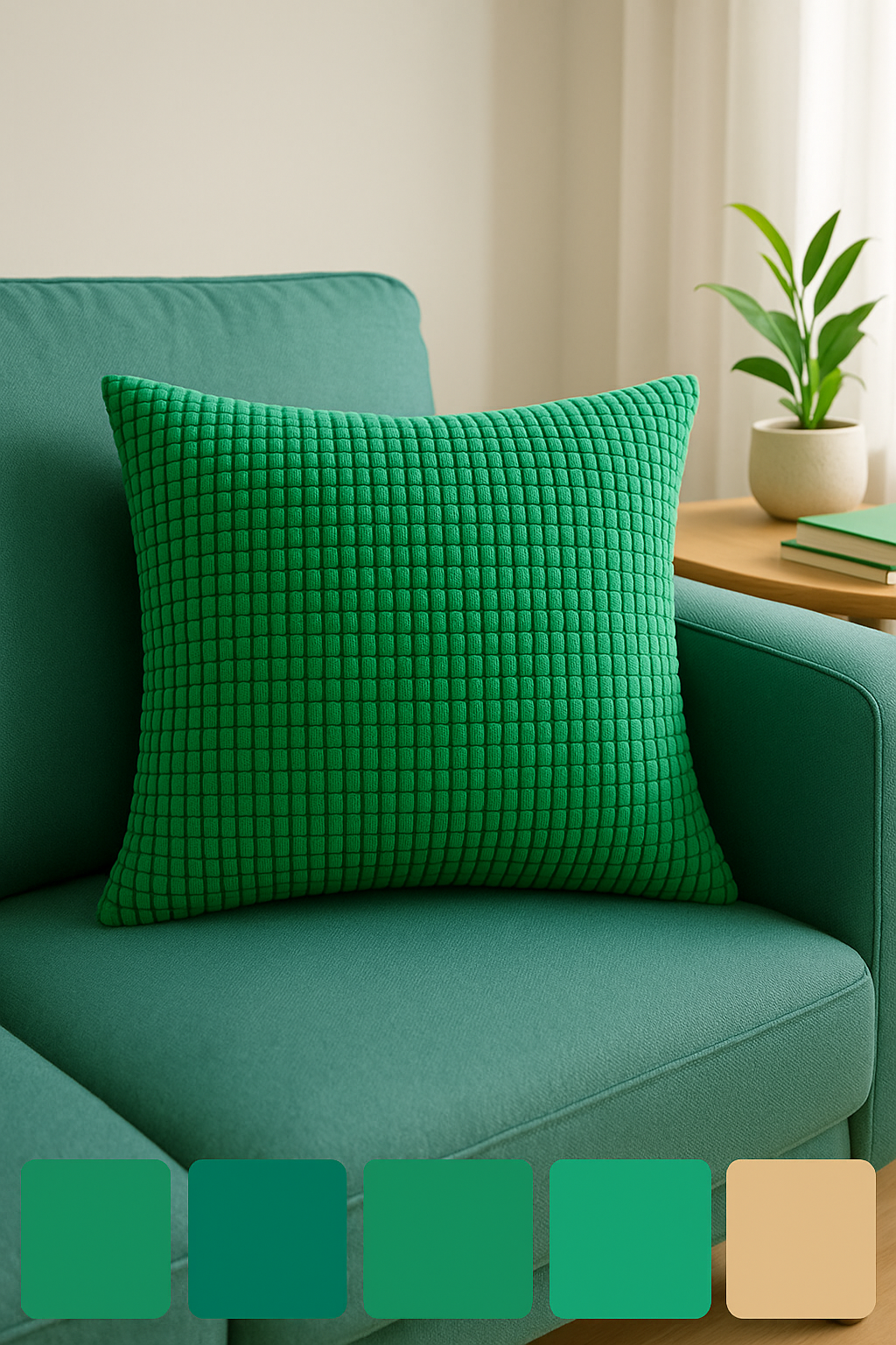 housse de coussin en velours côtelé unie plusieurs tailles disponibles - vue 3 sur 2