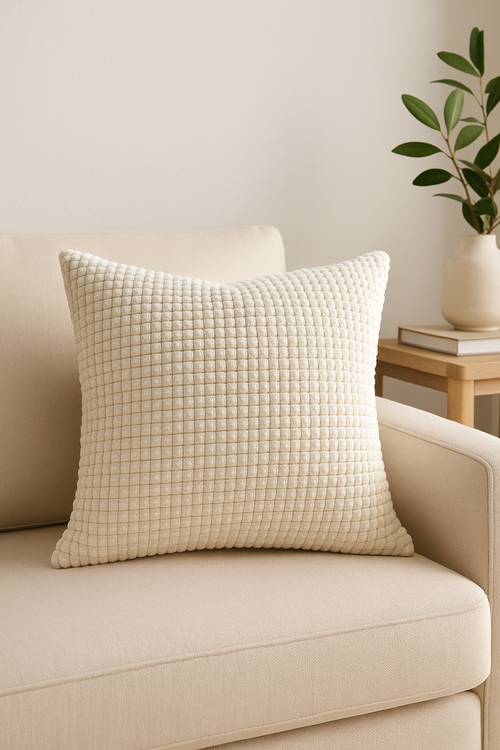 housse de coussin en velours grain de maïs grande taille décorative
