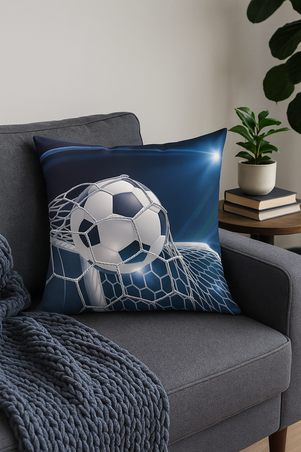 housse de coussin football pour déco intérieure et voiture - vue 3 sur 2