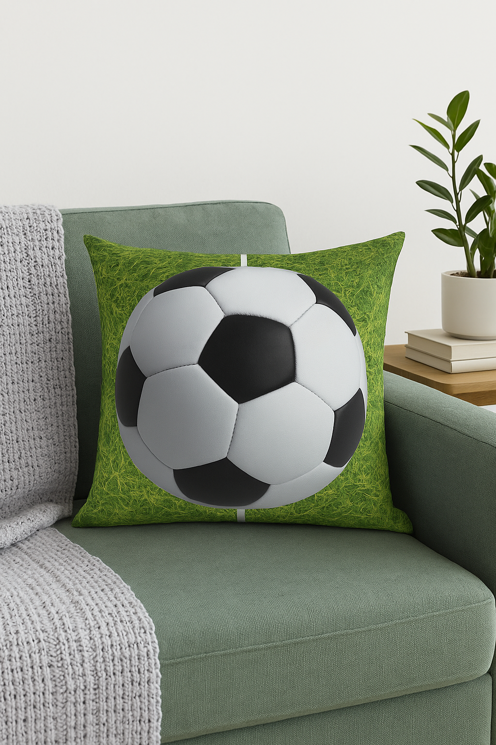 housse de coussin football pour décoration intérieure originale